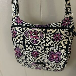 Stylish Black and Purple Patterned Women's Bag